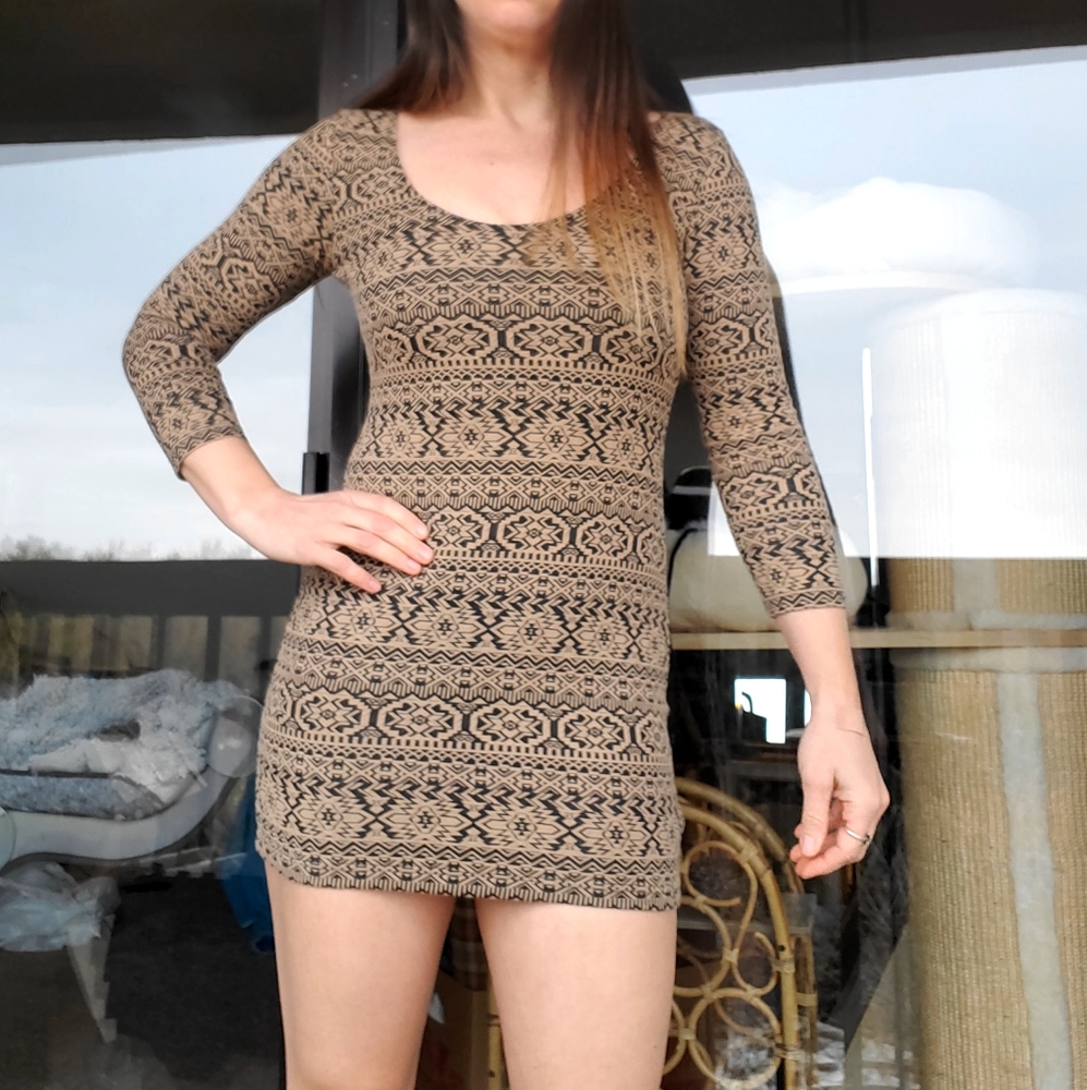 Forever 21 Bodycon Dress Native Print